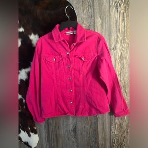 Chico's Fuchsia Jean Jacket